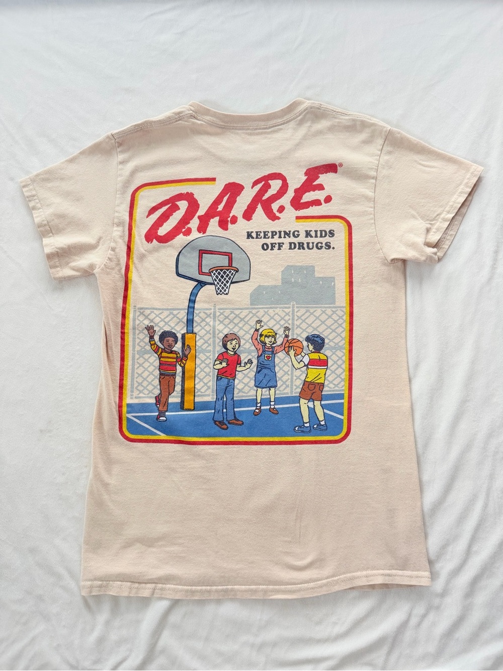 D.A.R.E. Graphic Short Sleeve Tee in Light Pink